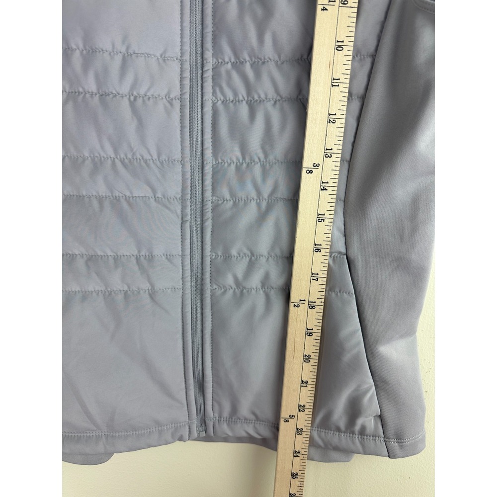 Nike Running Aerolayer Quilted Puffer Vest Grey Lavender Zip Up 856222-059 Small - Picture 8 of 14